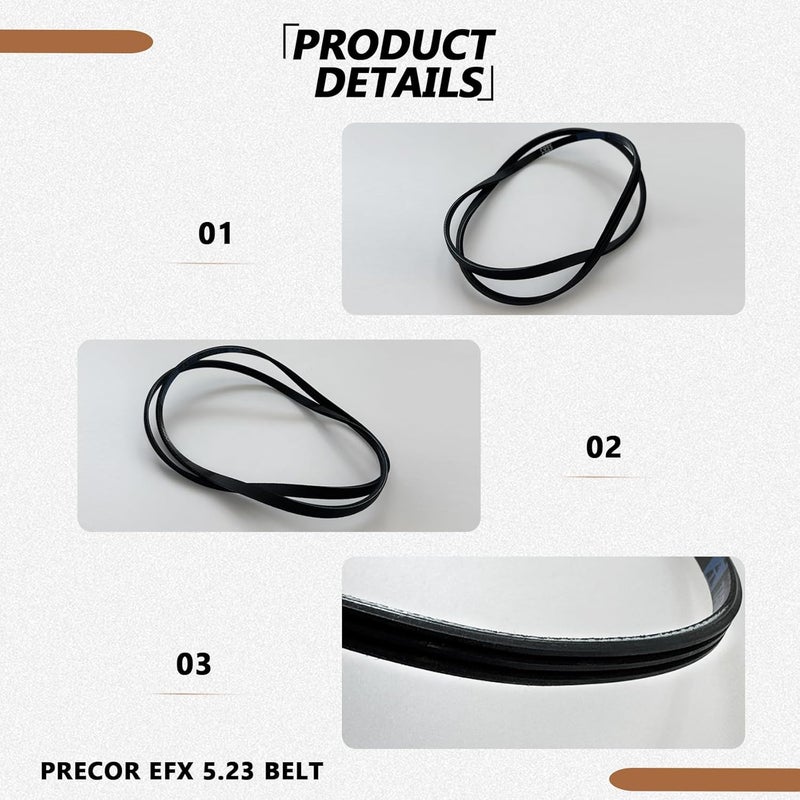 BKIFU 10217-131 Elliptical Drive Belt fits for Precor EFX 5.17 5.21 5.23,Compatible with Many Precor EFX Models - Image 5